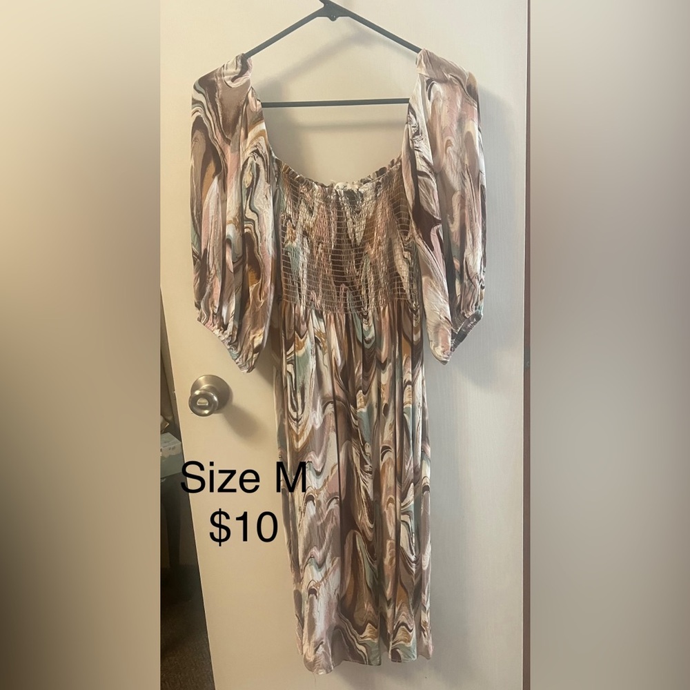 Multicolor Off-Shoulder Dress
